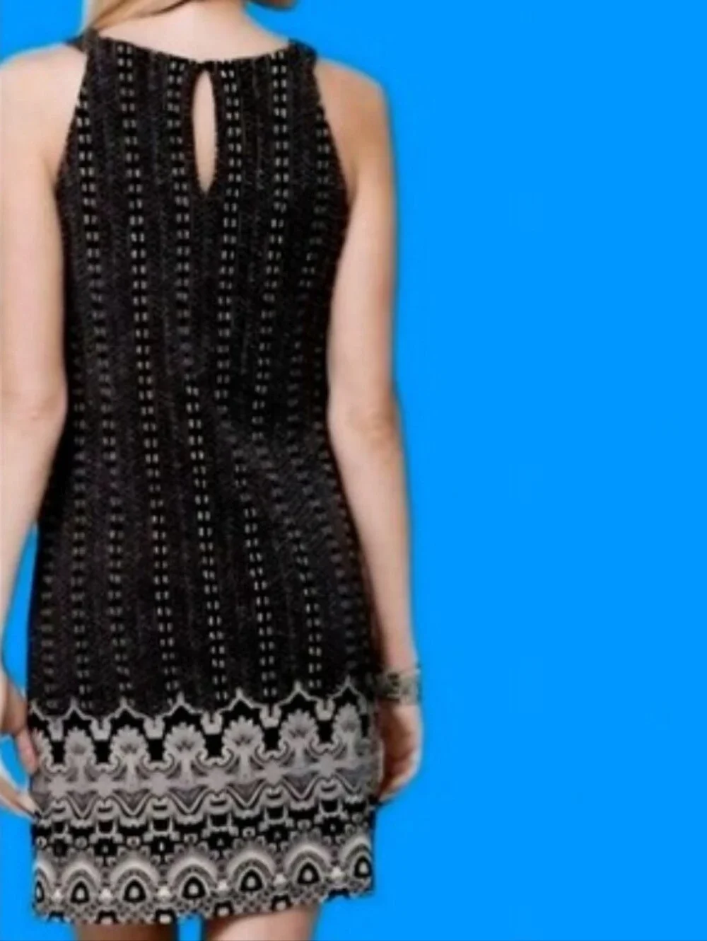 White House Black Market Sleeveless Crochet Neck Mini Dress New With Tags_3